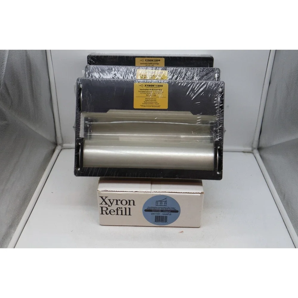 Xyron 1200 Hand Crank Cold Laminator Machine | 4 Refill Cartridges | WORKS GREAT
